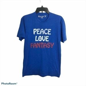 Peace Love Fantasy Football Mens T-shirt Medium